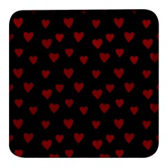 Small Cute Hearts  Square Glass Fridge Magnet (4 Pack)