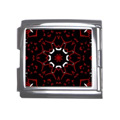 Red Shapes Mandala   Mega Link Italian Charm (18mm)