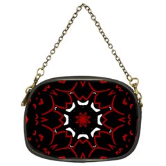 Red Shapes Mandala   Chain Purse (two Sides)