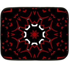 Red Shapes Mandala   Fleece Blanket (mini)