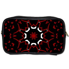 Red Shapes Mandala   Toiletries Bag (one Side)