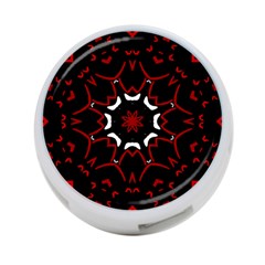 Red Shapes Mandala   4-port Usb Hub (two Sides) by ConteMonfrey