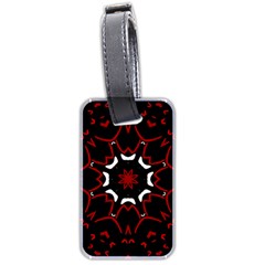 Red Shapes Mandala   Luggage Tag (two Sides)