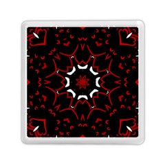 Red Shapes Mandala   Memory Card Reader (square)