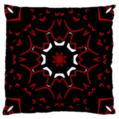 Red Shapes Mandala   Large Cushion Case (one Side)