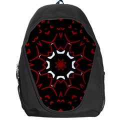 Red Shapes Mandala   Backpack Bag