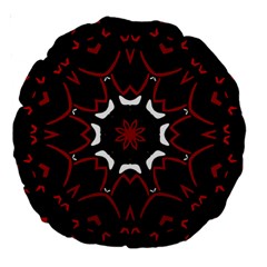 Red Shapes Mandala   Large 18  Premium Round Cushions by ConteMonfrey