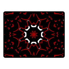 Red Shapes Mandala   Two Sides Fleece Blanket (small) by ConteMonfrey