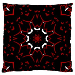 Red Shapes Mandala   Large Premium Plush Fleece Cushion Case (two Sides) by ConteMonfrey