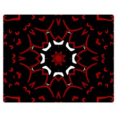 Red Shapes Mandala   Two Sides Premium Plush Fleece Blanket (teen Size) by ConteMonfrey