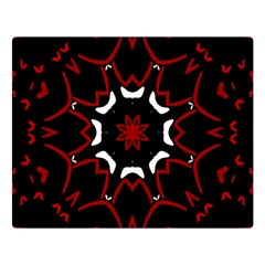 Red Shapes Mandala   Two Sides Premium Plush Fleece Blanket (large)