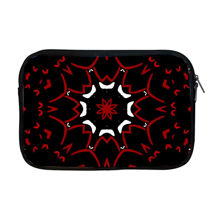 Red Shapes Mandala   Apple MacBook Pro 17  Zipper Case