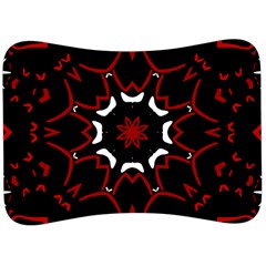 Red Shapes Mandala   Velour Seat Head Rest Cushion