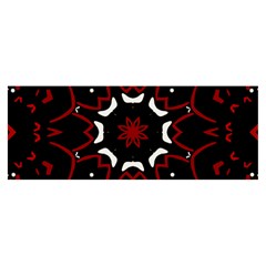 Red Shapes Mandala   Banner And Sign 8  X 3 