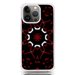 Red Shapes Mandala   Iphone 13 Pro Tpu Uv Print Case