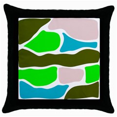 Geometric Bricks    Throw Pillow Case (black)