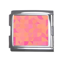 Geometric Pink Ocean  Mega Link Italian Charm (18mm)