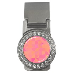 Geometric Pink Ocean  Money Clips (cz) 