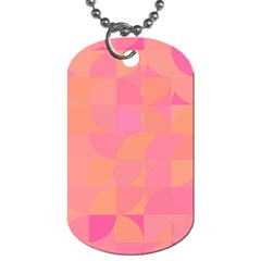 Geometric Pink Ocean  Dog Tag (two Sides) by ConteMonfrey