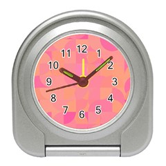 Geometric Pink Ocean  Travel Alarm Clock by ConteMonfrey