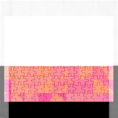 Geometric Pink Ocean  Rectangular Jigsaw Puzzl by ConteMonfrey