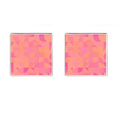 Geometric Pink Ocean  Cufflinks (square)