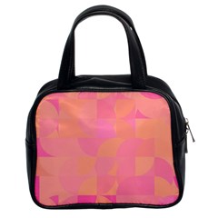 Geometric Pink Ocean  Classic Handbag (two Sides)