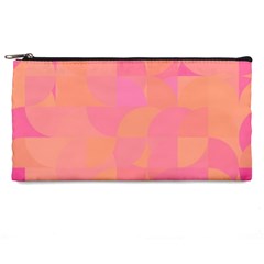 Geometric Pink Ocean  Pencil Cases