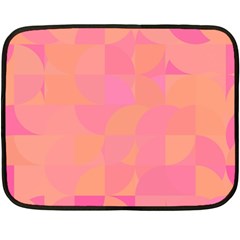 Geometric Pink Ocean  Two Sides Fleece Blanket (mini) by ConteMonfrey