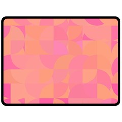 Geometric Pink Ocean  Fleece Blanket (large)