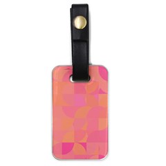 Geometric Pink Ocean  Luggage Tag (one Side)