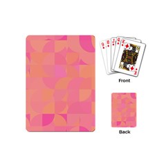 Geometric Pink Ocean  Playing Cards Single Design (mini)