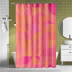 Geometric Pink Ocean  Shower Curtain 48  X 72  (small)  by ConteMonfrey