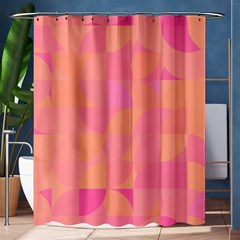 Geometric Pink Ocean  Shower Curtain 60  X 72  (medium)  by ConteMonfrey