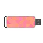 Geometric Pink Ocean  Portable USB Flash (Two Sides) Front