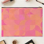 Geometric Pink Ocean  Cosmetic Bag (XXXL) Back