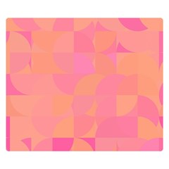 Geometric Pink Ocean  Two Sides Premium Plush Fleece Blanket (kids Size) by ConteMonfrey