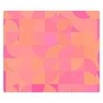 Geometric Pink Ocean  Two Sides Premium Plush Fleece Blanket (Kids Size) 50 x40  Blanket Front