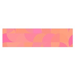 Geometric Pink Ocean  Oblong Satin Scarf (16  X 60 )