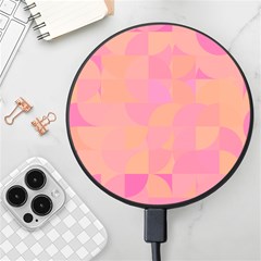 Geometric Pink Ocean  Wireless Fast Charger(black) by ConteMonfrey