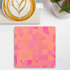 Geometric Pink Ocean  Uv Print Square Tile Coaster  by ConteMonfrey