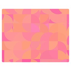 Geometric Pink Ocean  Premium Plush Fleece Blanket (medium)