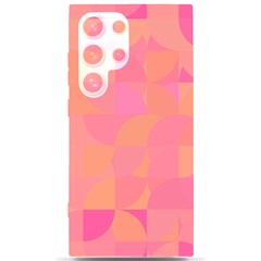 Geometric Pink Ocean  Samsung Galaxy S24 Ultra 6 9 Inch Black Tpu Uv Case