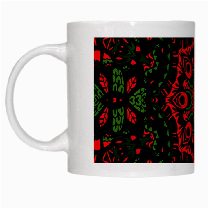 Purple, Blue And Pink Eyes Abstract Forms Geometric White Mug