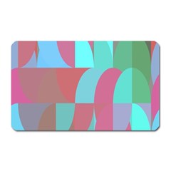 Geometric Ocean Purple Blue Pink Magnet (rectangular)