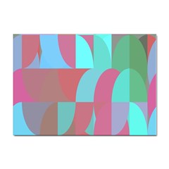 Geometric Ocean Purple Blue Pink Sticker A4 (10 Pack)