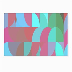 Geometric Ocean Purple Blue Pink Postcard 4 x 6  (pkg Of 10)