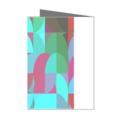 Geometric Ocean Purple Blue Pink Mini Greeting Cards (pkg Of 8)