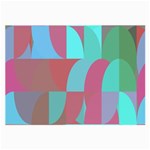 Geometric Ocean Purple Blue Pink Large Glasses Cloth Front