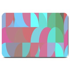 Geometric Ocean Purple Blue Pink Large Doormat